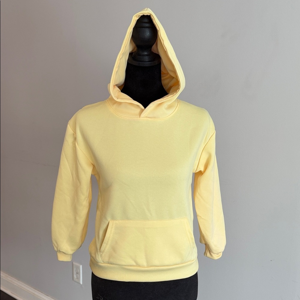 Yellow Hooded Sweatshirt-GIRLS